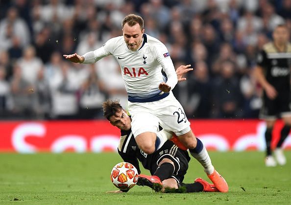 Christian Eriksen had a surprisingly ineffective game in Tottenham's midfield